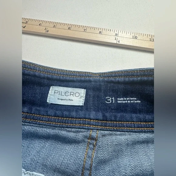 Pilcro Dark Blue Wide Leg High Waist Denim Size 31 EUC